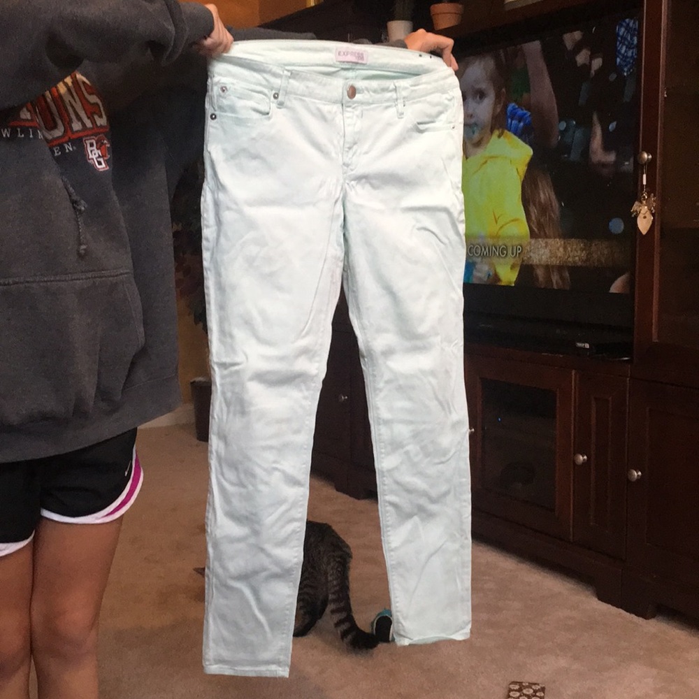 Express mint green jeans